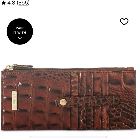 Brahmin Melbourne Collection Leather Crocodile-Embossed Credit Card Wallet NWT - Picture 11 of 11